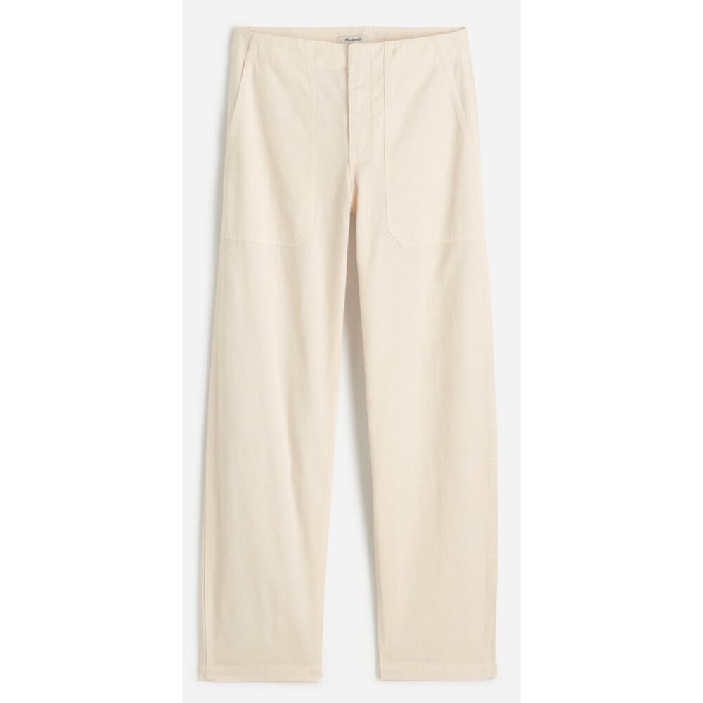 Madewell Tapered-Leg Utility Pants Cream Ivory Chino Trousers 31 12 NWT